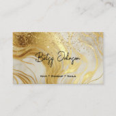 Luxury Ivory Marble Gold Glitter Appointment Card Visitenkarte (Vorderseite)