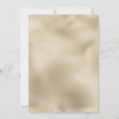 Luxury ivory pink white gold flowers RSVP  Einladung (Rückseite)