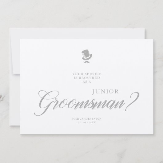 Luxury Junior Groomsman Funny Wedding Minimalist (Vorderseite)