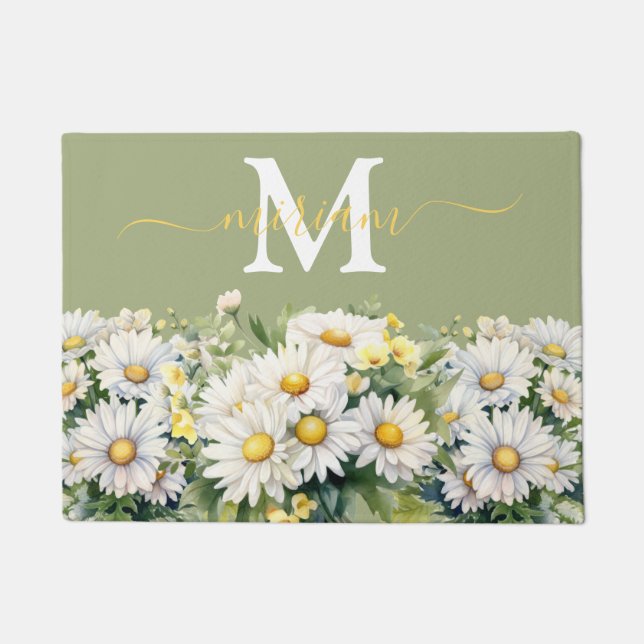 Luxury Kitchen Floor Mat: Daisies Blume Door Mat Fußmatte (Vorderseite)