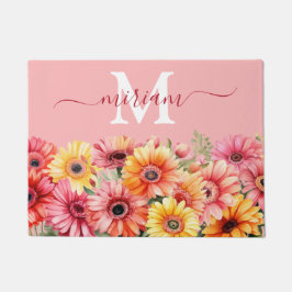 Luxury Kitchen Floor Mat: Gerbera Daisies Door Mat Fußmatte