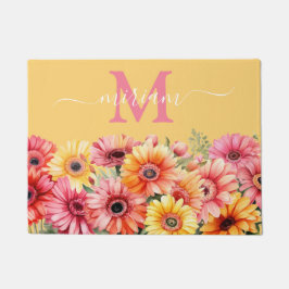 Luxury Kitchen Floor Mat: Gerbera Daisies Door Mat Fußmatte