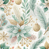 Luxury Kitchen Towel White Poinsettia Holiday Geschirrtuch