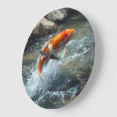 LUXURY KOI FISCH ARTWORK GROßE WANDUHR (Winkel)