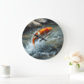 LUXURY KOI FISCH ARTWORK GROßE WANDUHR (Zuhause)