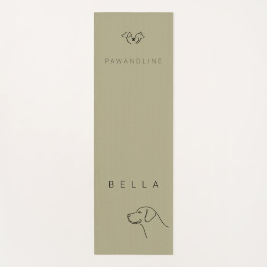 Luxury Labrador Yoga Mat | Personalized Name Yogamatte (Vorderseite)