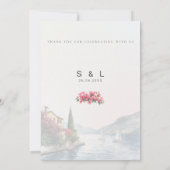 Luxury Lake Como Destination Wedding with QR Code Einladung (Rückseite)
