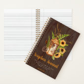 Luxury Lantern & Sunflowers Scripting Journal Notizblock (Innen)