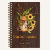 Luxury Lantern & Sunflowers Scripting Journal Notizblock (Vorderseite)