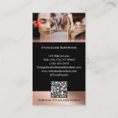Luxury Laser Technician Spa Arch Photo Black Rose Visitenkarte (Rückseite)