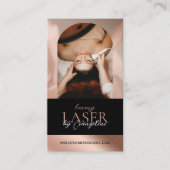 Luxury Laser Technician Spa Arch Photo Black Rose Visitenkarte (Vorderseite)