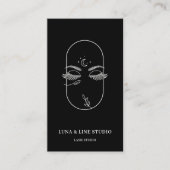 Luxury Lash Artist  | Elegant Eyelash Studio QR  Visitenkarte (Vorderseite)