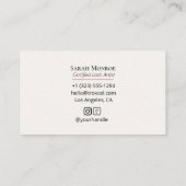 Luxury Lash Business Card  Luxury Design Visitenkarte (Rückseite)