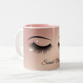 Luxury Lash  Design Zweifarbige Tasse (Vorderseite Links)