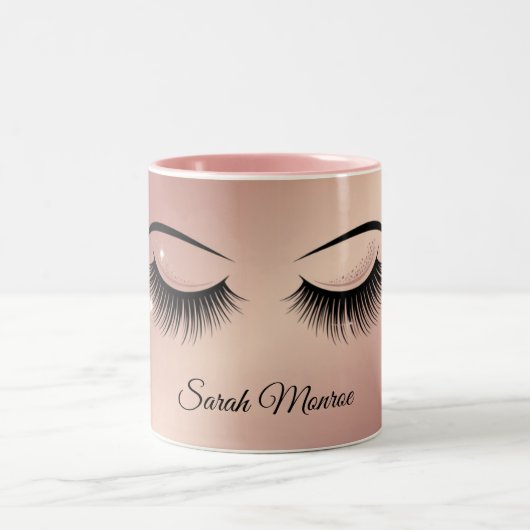 Luxury Lash  Design Zweifarbige Tasse (Mittel)