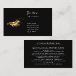 Luxury Lash Technician After care Card Terminkarte