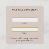 Luxury Lash Technician Appointment Card Terminkarte (Rückseite)