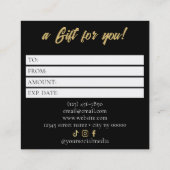 Luxury Lash Technician Gift Certificate Card Treuekarte (Rückseite)
