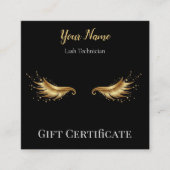 Luxury Lash Technician Gift Certificate Card Treuekarte (Vorderseite)