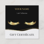Luxury Lash Technician Gift Certificate Card Treuekarte (Vorderseite)