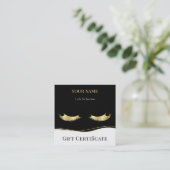 Luxury Lash Technician Gift Certificate Card Treuekarte (Stehend Vorderseite)