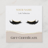 Luxury Lash Technician Gift Certificate Card Treuekarte (Vorderseite)