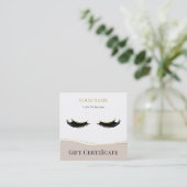 Luxury Lash Technician Gift Certificate Card Treuekarte (Stehend Vorderseite)