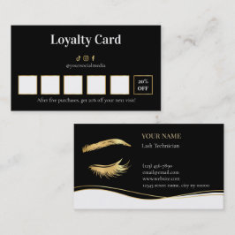 Luxury Lash Technician Loyalty Card Treuekarte