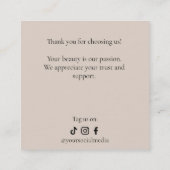 Luxury Lash Technician Thank you Card Treuekarte (Rückseite)