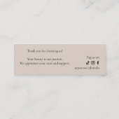 Luxury Lash Technician Thank you Card Treuekarte (Rückseite)
