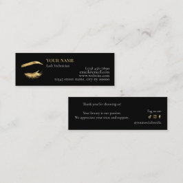 Luxury Lash Technician Thank you Card Treuekarte