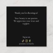 Luxury Lash Technician Thank you Card Treuekarte (Rückseite)