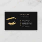 Luxury Lashes Before care Appointment Card Terminkarte (Vorderseite)