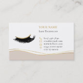 Luxury Lashes Before care Appointment Card Terminkarte (Vorderseite)