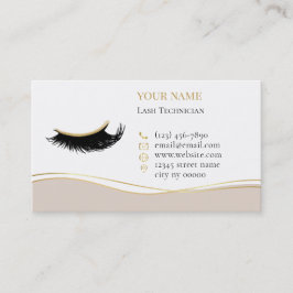 Luxury Lashes Before care Appointment Card Terminkarte