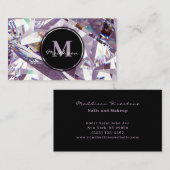 Luxury Lavender Crystal Jewel Gem Design Visitenkarte (Vorne/Hinten)