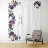 Luxury Lavender Pink Blue Floral Wedding Prop Wandteppich (Beispiel)