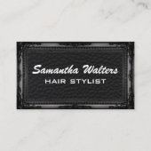 Luxury Leather | Antike Rahmen Visitenkarte (Vorderseite)