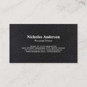 Luxury Limousine | Leder Visitenkarte (Rückseite)