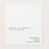 Luxury Linen Classical Plain Professional Visitenkarten (Außenseite Aufgefaltet)