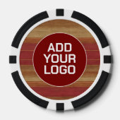 Luxury Linen Trendy Burgundy Gold Collection Pokerchips (Vorderseite)