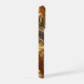 Luxury Liquid Gold Waves - Seamless Metallic Fluid iPhone Hülle (Rechte Seite)