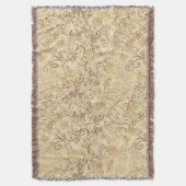 Luxury, Lovely Gold Flowers Pattern Decke (Vorderseite Vertikal)