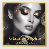 Luxury Makeup Artist Door Cling - Anpassbare Des D Fensteraufkleber (Blatt)