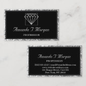 Luxury Makeup Artist Wedding Planner Diamond Visitenkarte (Vorne/Hinten)