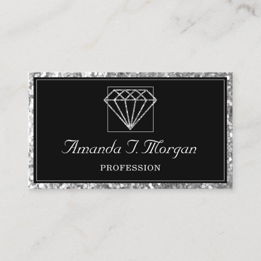 Luxury Makeup Artist Wedding Planner Diamond Visitenkarte (Vorderseite)