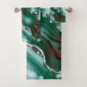 Luxury Malachite Gemstone Agate Marble Badhandtuch Set (Insitu)