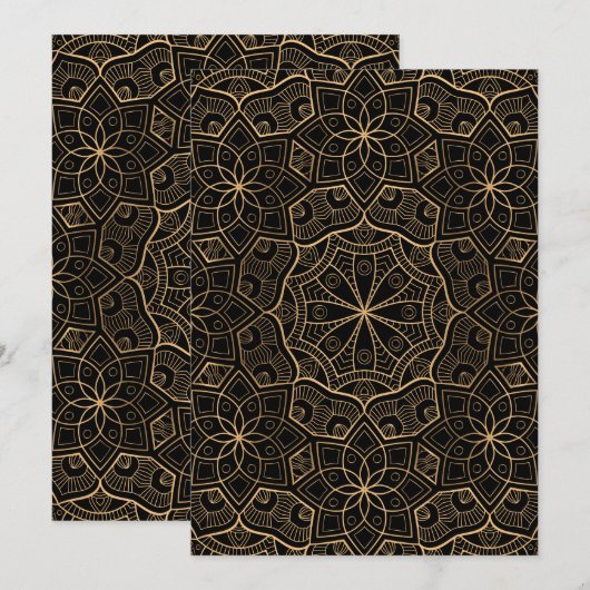 Luxury Mandala 3 Dankeskarte (Vorne/Hinten)