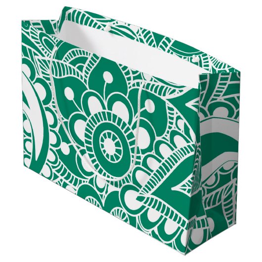 Luxury Mandala 48 Große Geschenktüte (Rückseite Schrägansicht)