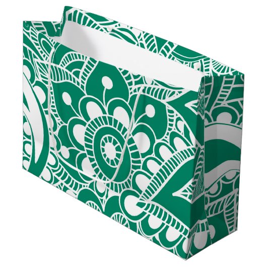 Luxury Mandala 48 Große Geschenktüte (Vorderseite Schrägansicht)